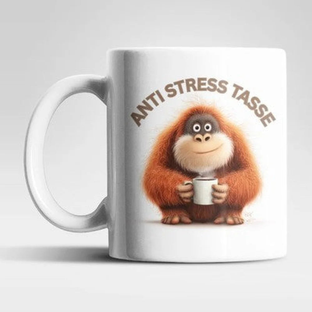 Anti Stress Orang-Utan Kaffeetasse Teetasse Tasse Geschenkidee 325 ml - WS-Trend.de