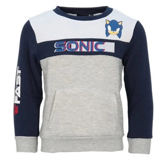 Sonic the Hedgehog Kinder Jungen Pullover Sweater Pulli Gr. 92 bis 128 - Grau 104 - WS-Trend.de