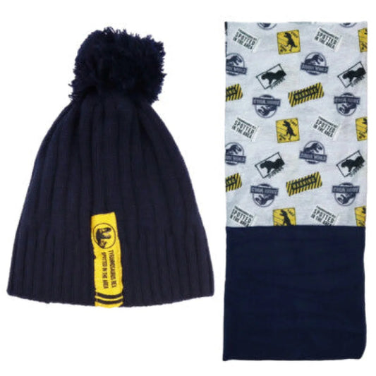 Jurassic World Kinder Winter Set Mütze Loopschal Schal Loop - WS-Trend.de