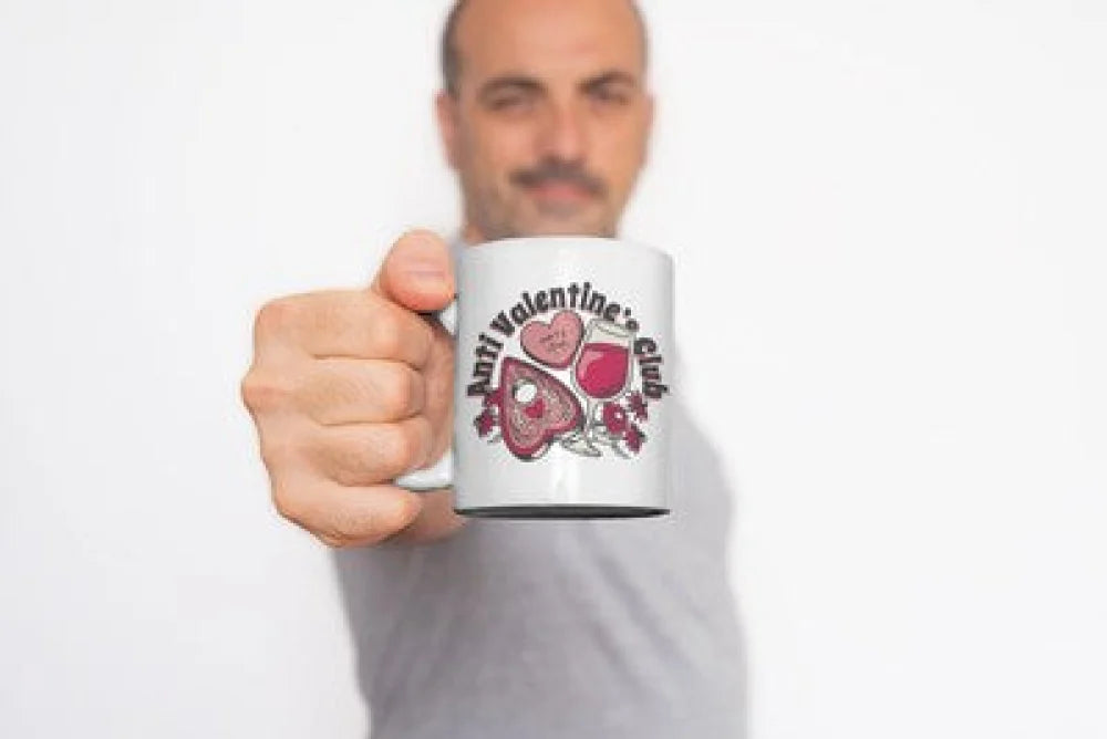 Anti Valentinstags Club Kaffeetasse Teetasse mit witzigem Spruch - WS-Trend.de