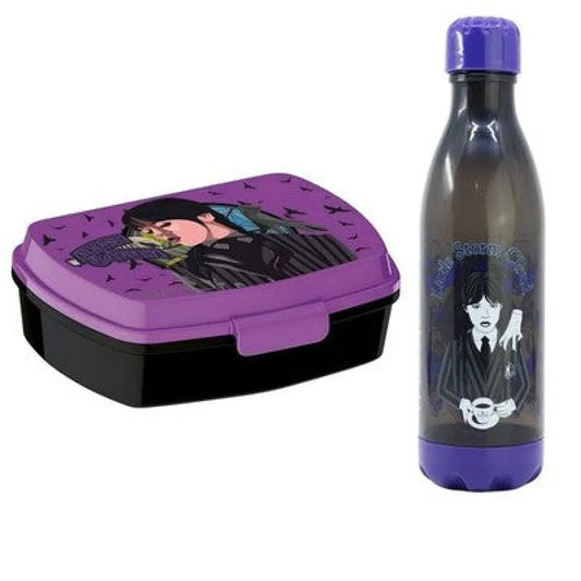 Wednesday 2 tlg. Lunchset Brotdose Trinkflasche Flasche 660 ml - WS-Trend.de