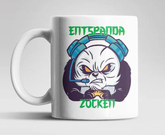 Gamer Entspanda Zocken Kaffeetasse Teetasse mit Henkel - WS-Trend.de