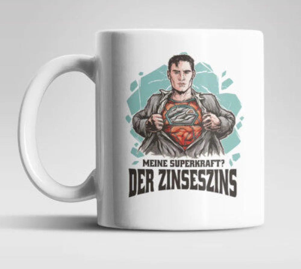 Superhero Zinseszins Kaffeetasse Teetasse Geschenkidee - WS-Trend.de