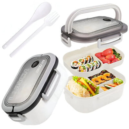 Lunch 4 tlg Set Brotdose 1200 ml Trinkflasche Flasche 1000 Besteck - WS-Trend.de