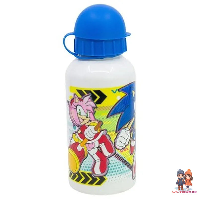 Sonic the Hedgehog 4 teiliges Lunch Set Brotdose mit 3 Kammern Alu-Trinkflasche - WS-Trend.de