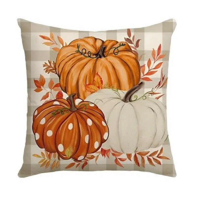Herbst Motiv 2er Set Kissenbezug Dekokissen 45x45 cm - Bunt H - WS-Trend.de