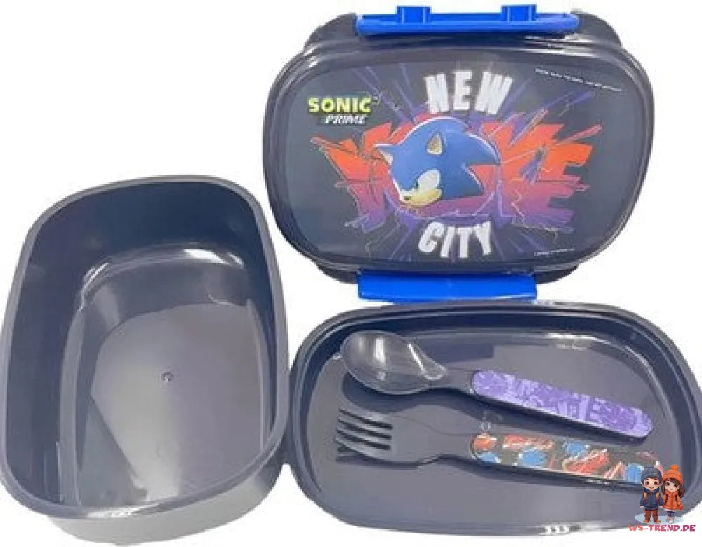 Sonic the Hedgehog 4 teiliges Lunch Set Brotdose Besteck Alu-Trinkflasche - WS-Trend.de