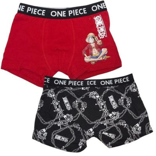 Anime One Piece Jungen Boxershorts Unterhose 2er Pack Gr. 116 bis 164 - WS-Trend.de