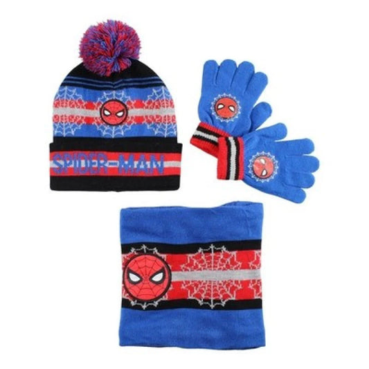 Spiderman Kinder Herbst Winter Set Mütze Loop plus Handschuhe 53/54 - WS-Trend.de