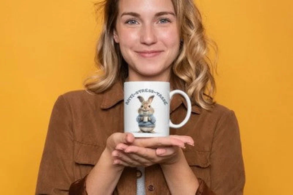 Anti Stress Hase Häschen Kaffeetasse Teetasse Tasse Geschenkidee - WS-Trend.de