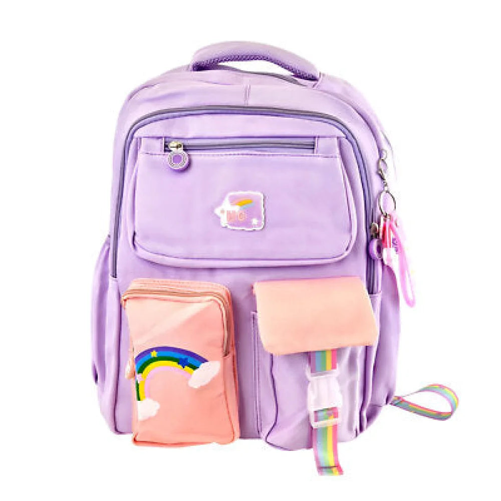 Regenbogen Mädchen Rucksack Backpack Tasche Schultasche - WS-Trend.de