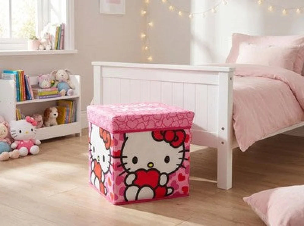 Hello Kitty Kinder Spielzeug Korb Spielzeugkorb Deckel 30x30x30 cm - WS-Trend.de