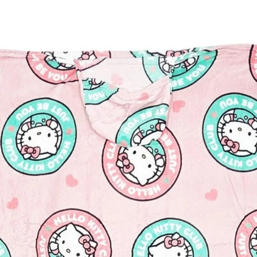 Hello Kitty Flanell Decke XL - Warme Kuscheldecke mit Kapuze - WS-Trend.de
