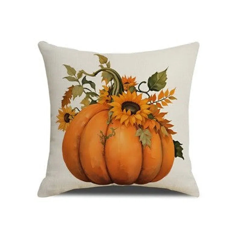 Herbst Motiv 2er Set Kissenbezug Dekokissen 45x45 cm - Bunt F - WS-Trend.de