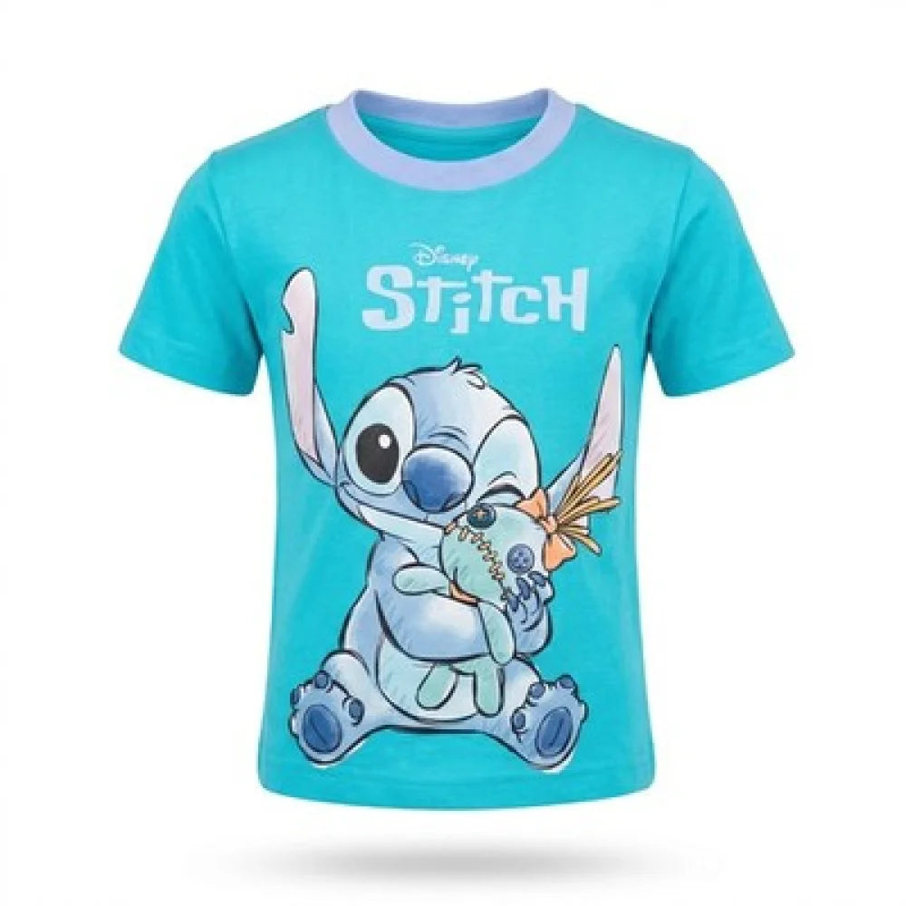 Disney Stitch Kinder Jungen T-Shirt Kurzarm Shirt Gr. 98 bis 128 Baumwolle - 104 Dunkelblau - WS-Trend.de