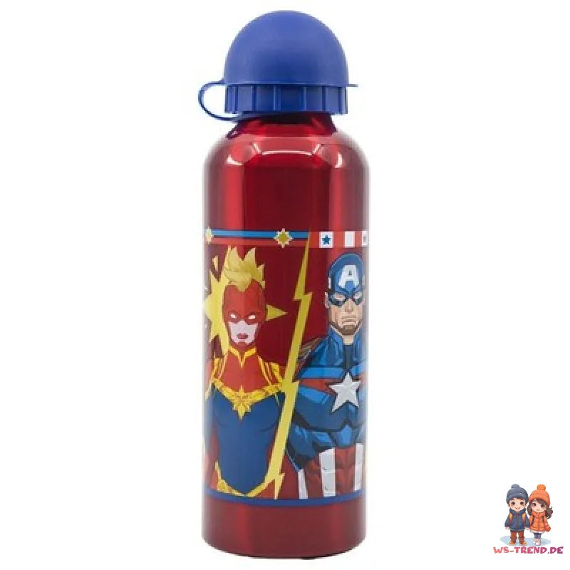 Marvel Avengers Kinder Set 2 tlg 3 Kammern Brotdose Alu-Trinkflasche 530 ml - WS-Trend.de
