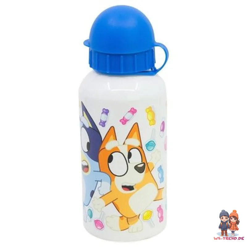 Bluey Bingo Kinder 4 teiliges Set Brotdose Alu Trinkflasche Besteck - WS-Trend.de