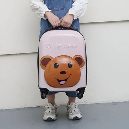 Teddy Bär 3D Kinder Trolley Kinderkoffer ABS Kindertrolley 44x31x22 cm - WS-Trend.de
