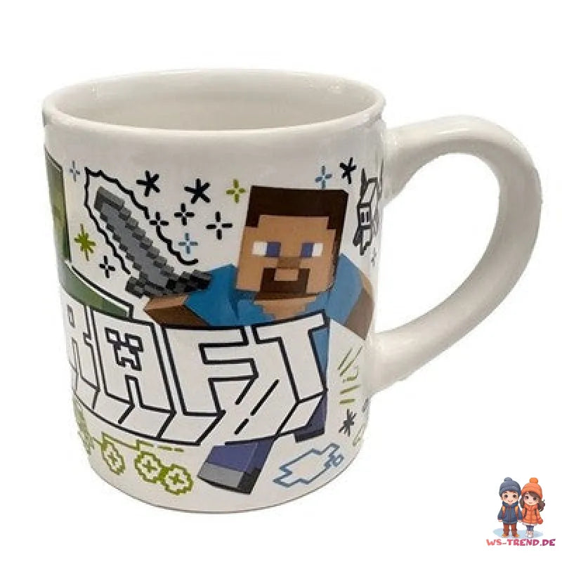Minecraft Gamer Creeper Steve Kinder Teetasse Keramik Tasse 235 ml - WS-Trend.de