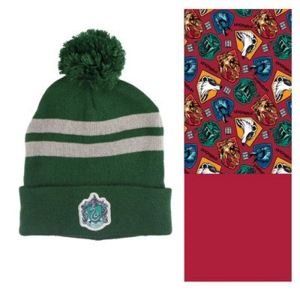 Harry Potter Slytherin Kinder Jugend Winter Set Mütze plus Schaal - WS-Trend.de