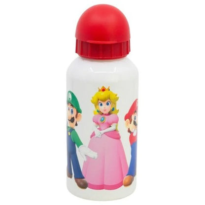 Super Mario Luigi Kinder 4 teiliges Set Brotdose - Gabel Löffel Alu-Trinkflasche - WS-Trend.de