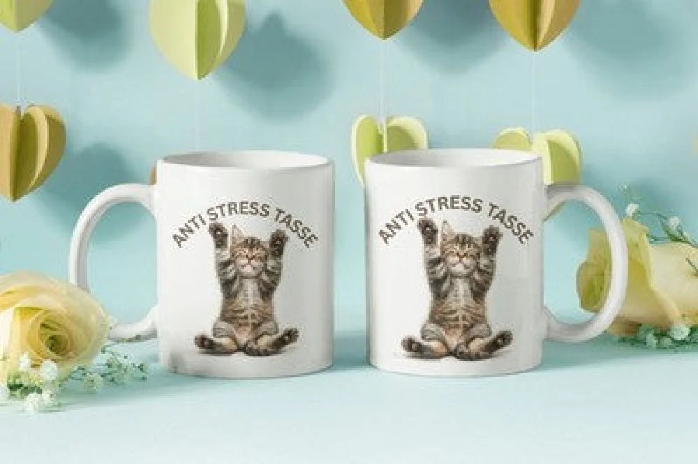 Anti Stress Baby Katze Kaffeetasse Teetasse Tasse Geschenkidee 325 ml - WS-Trend.de