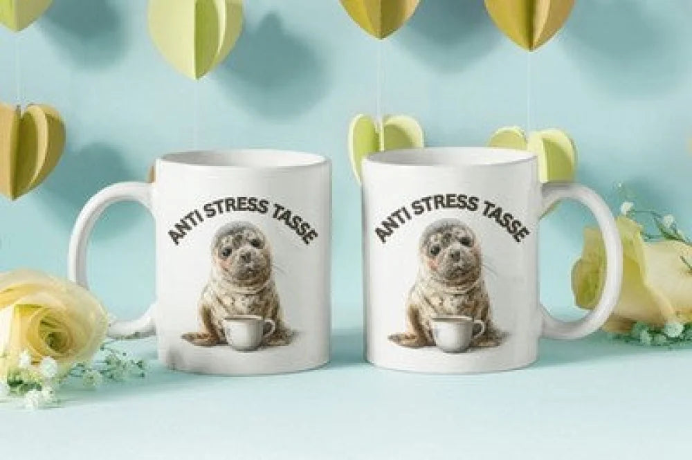 Anti Stress Robbe Kaffeetasse Teetasse Tasse Geschenkidee 325 ml - WS-Trend.de