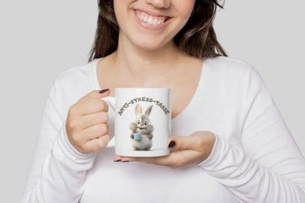 Anti Stress Hase Häschen Kaffeetasse Teetasse Tasse Geschenkidee - WS-Trend.de