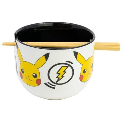 Pokemon Pukachu Ramen Suppen Keramik Schüssel mit Stäbchen 18x10 cm - WS-Trend.de