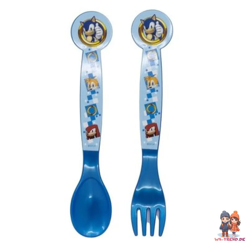 Sonic the Hedgehog 4 teiliges Lunch Set Brotdose mit 3 Kammern Alu-Trinkflasche - WS-Trend.de