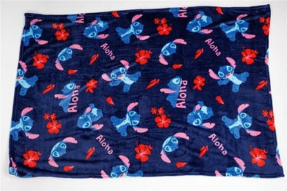 Disney Lilo und Stitch Flanell Wohndecke warme Kuscheldecke 110x150 cm - WS-Trend.de