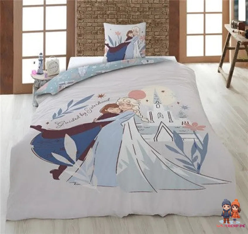 Disney Die Eiskönigin Bettwäsche Kinderbettwäsche Set 135/140x200 65x65 cm - WS-Trend.de