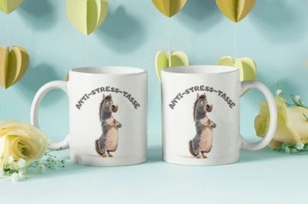 Anti Stress Tasse Yoga-Pferd Kaffeetasse/Teetasse lustige Geschenkidee - WS-Trend.de