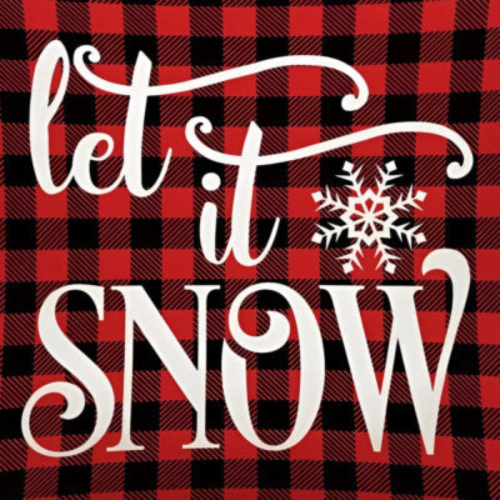 Weihnachten Christmas Let it Snow Kissenbezug Dekokissen 45x45 cm - WS-Trend.de