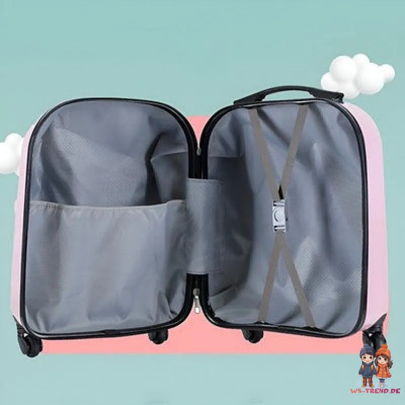 Katze Kätzchen 3D Kinder Trolley Kinderkoffer ABS Kindertrolley 44x31x22 cm - WS-Trend.de