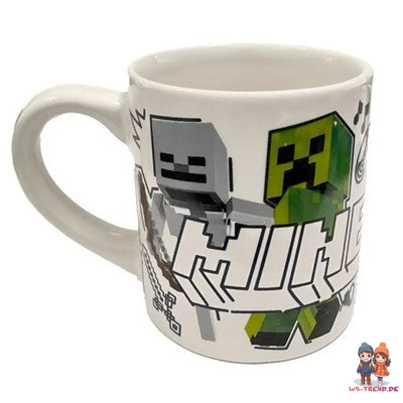 Minecraft Gamer Creeper Steve Kinder Teetasse Keramik Tasse 235 ml - WS-Trend.de