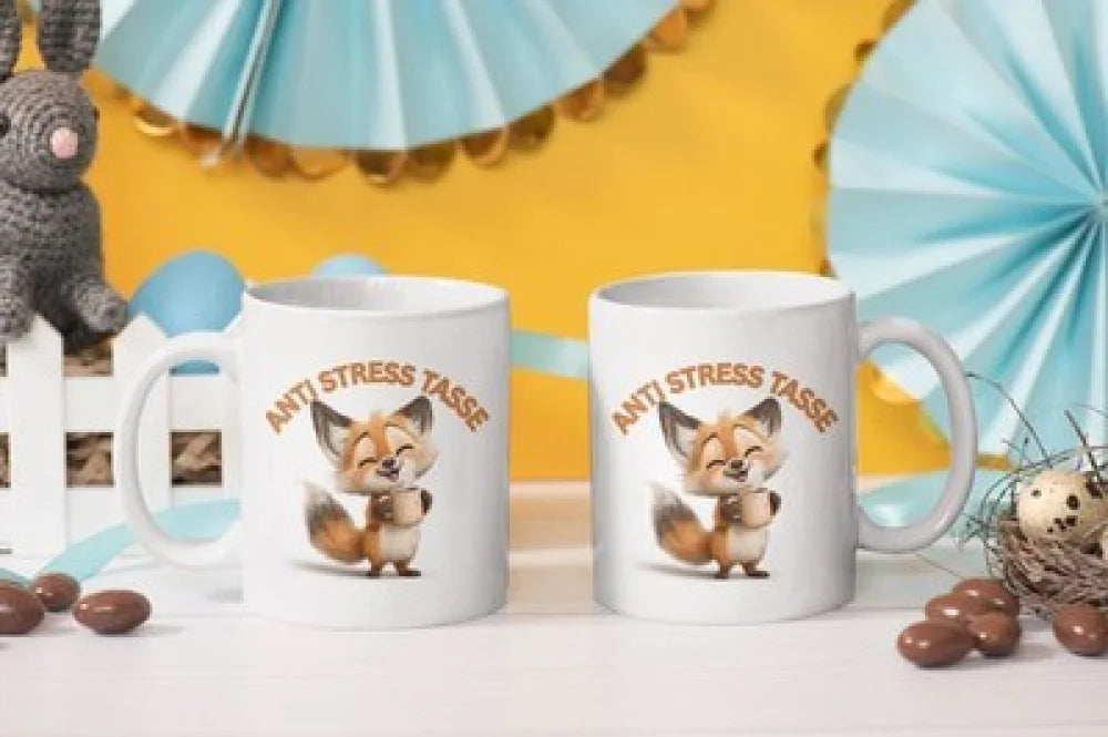 Anti Stress Fuchs Fox Kaffeetasse Teetasse Tasse Geschenkidee 325 ml - WS-Trend.de