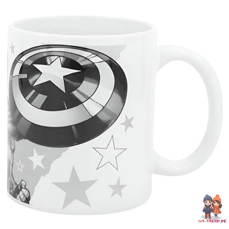 Marvel Avengers Captain America Kaffeetasse Teetasse Tasse Geschenkidee 330 ml - WS-Trend.de