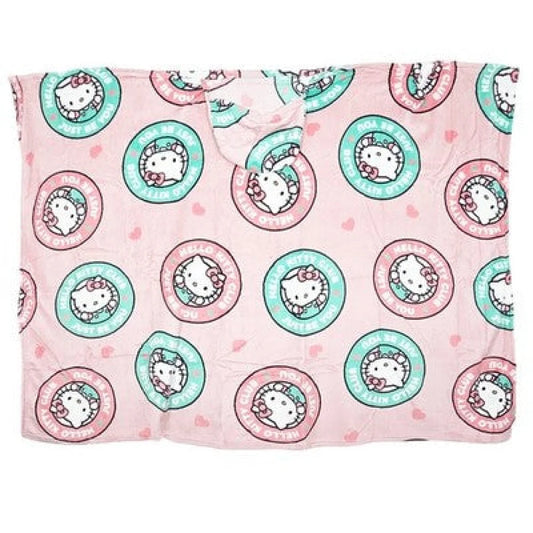 Hello Kitty Flanell Decke XL - Warme Kuscheldecke mit Kapuze - WS-Trend.de