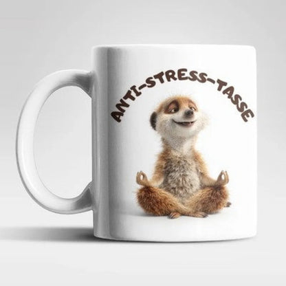 Anti Stress Erdmännchen Kaffeetasse Teetasse Tasse Geschenkidee - WS-Trend.de
