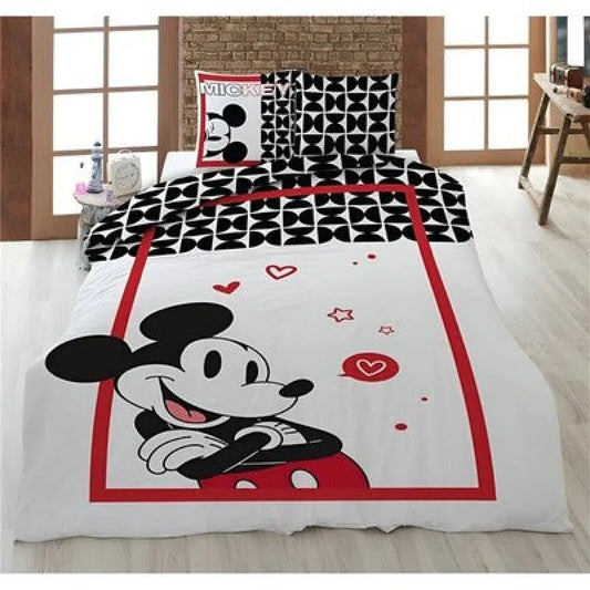 Disney Mickey Maus Kinder Bettwäsche 2tlg. Set 135x200 80x80 Baumwolle - WS-Trend.de