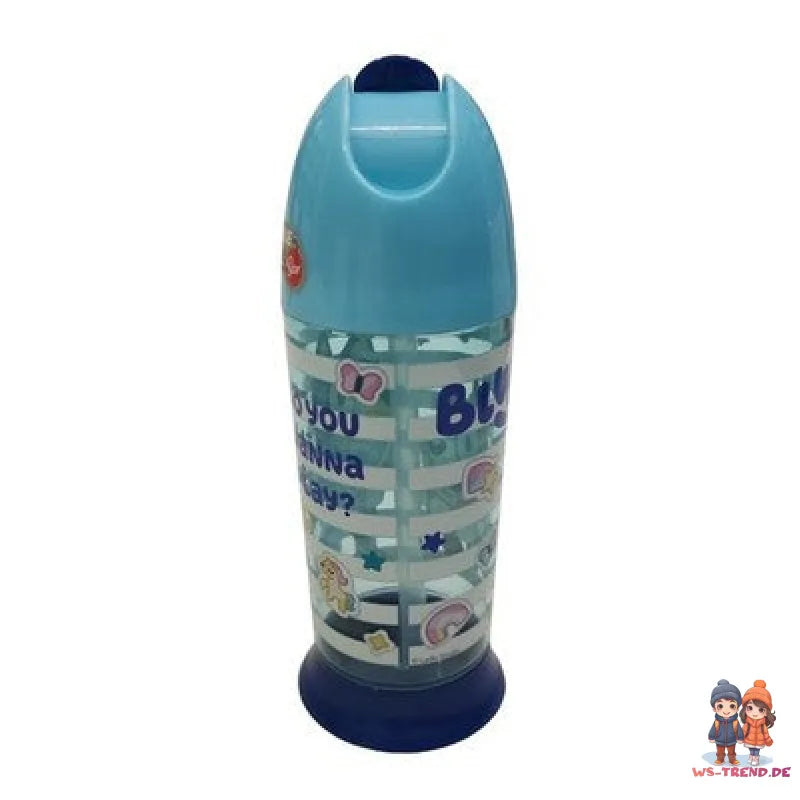 Bluey und Bingo Kinder Trinkflasche mit Halm Flasche Wasserflasche 280 ml - WS-Trend.de