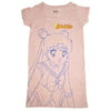 Anime Sailor Moon Damen kurzarm Schlafshirt Nachthemd Langshirt S-XL