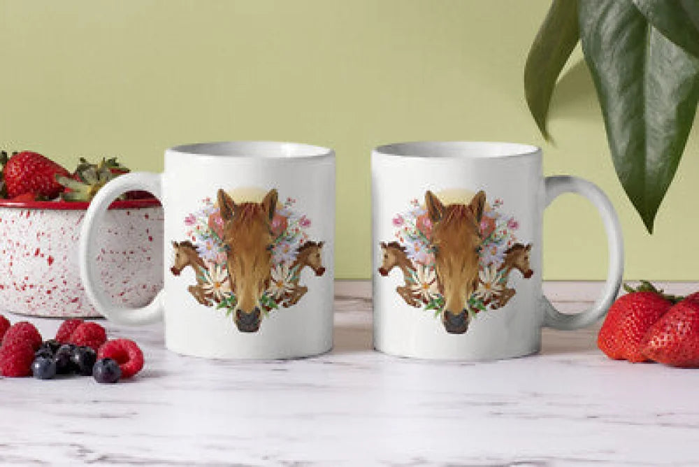 Pferde Kaffeetasse Teetasse mit Motiv - WS-Trend.de