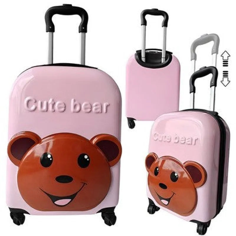 Teddy Bär 3D Kinder Trolley Kinderkoffer ABS Kindertrolley 44x31x22 cm - WS-Trend.de