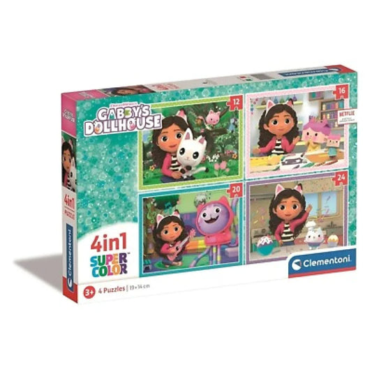 Gabbys Dollhouse 4 in 1 Set 72 teiliges Kinder Puzzle - WS-Trend.de