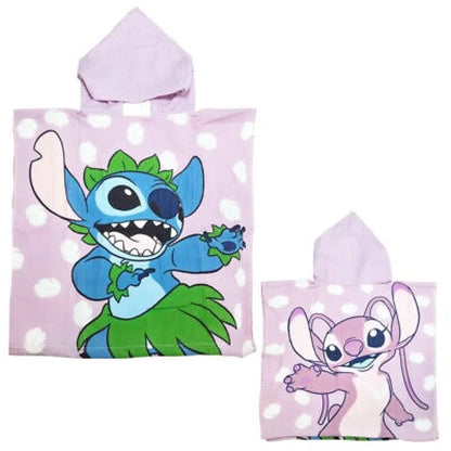 Disney Lilo Stitch Kinder Mädchen Mikrofaser Poncho Badetuch 55x110 cm - WS-Trend.de