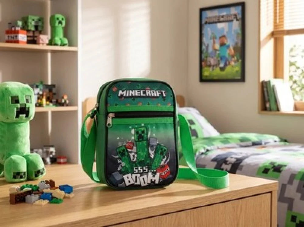 Minecraft Creeper Handtasche Umhängetasche Tasche 21x16x5 cm - WS-Trend.de