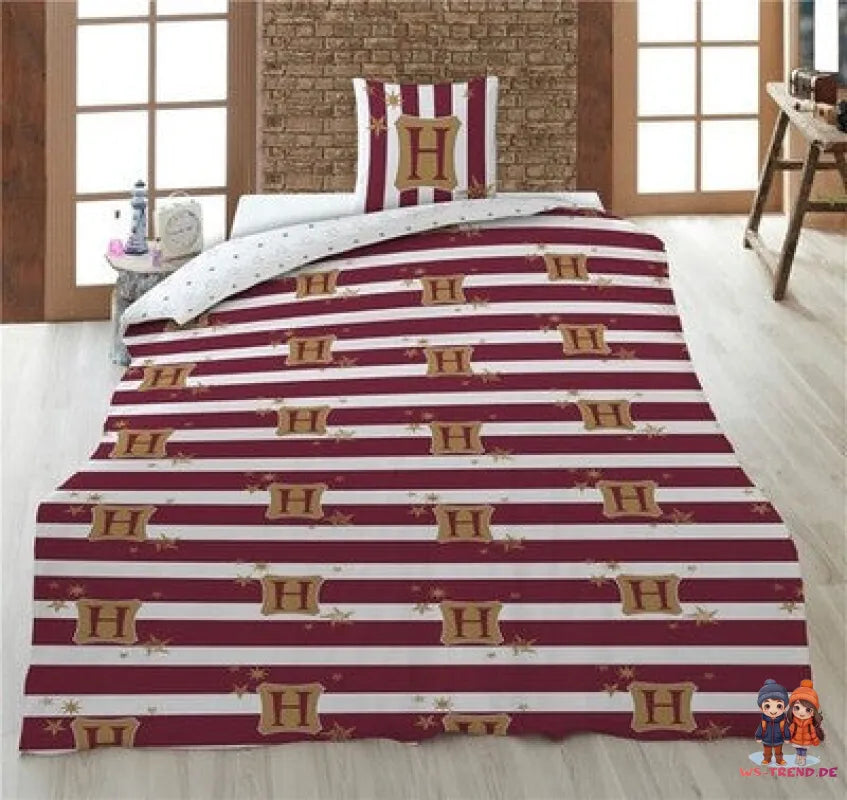 Harry Potter Hogwarts Kinder Bettwäsche 2tlg Set 135-140x200 100% Baumwolle - WS-Trend.de