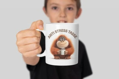Anti Stress Orang-Utan Kaffeetasse Teetasse Tasse Geschenkidee 325 ml - WS-Trend.de